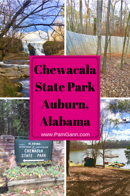 Chewacala State Park in Auburn Alabama is a beautiful 600+ acre park. With camping, cabins, a lake, a waterfall, and hiking/biking trails it is an outdoor enthusiast dream come true. Go for a swim, bring your kayak, take a hike, or jump some obstacles on the mountain biking trail. Camp in a cabin, tent or RV.