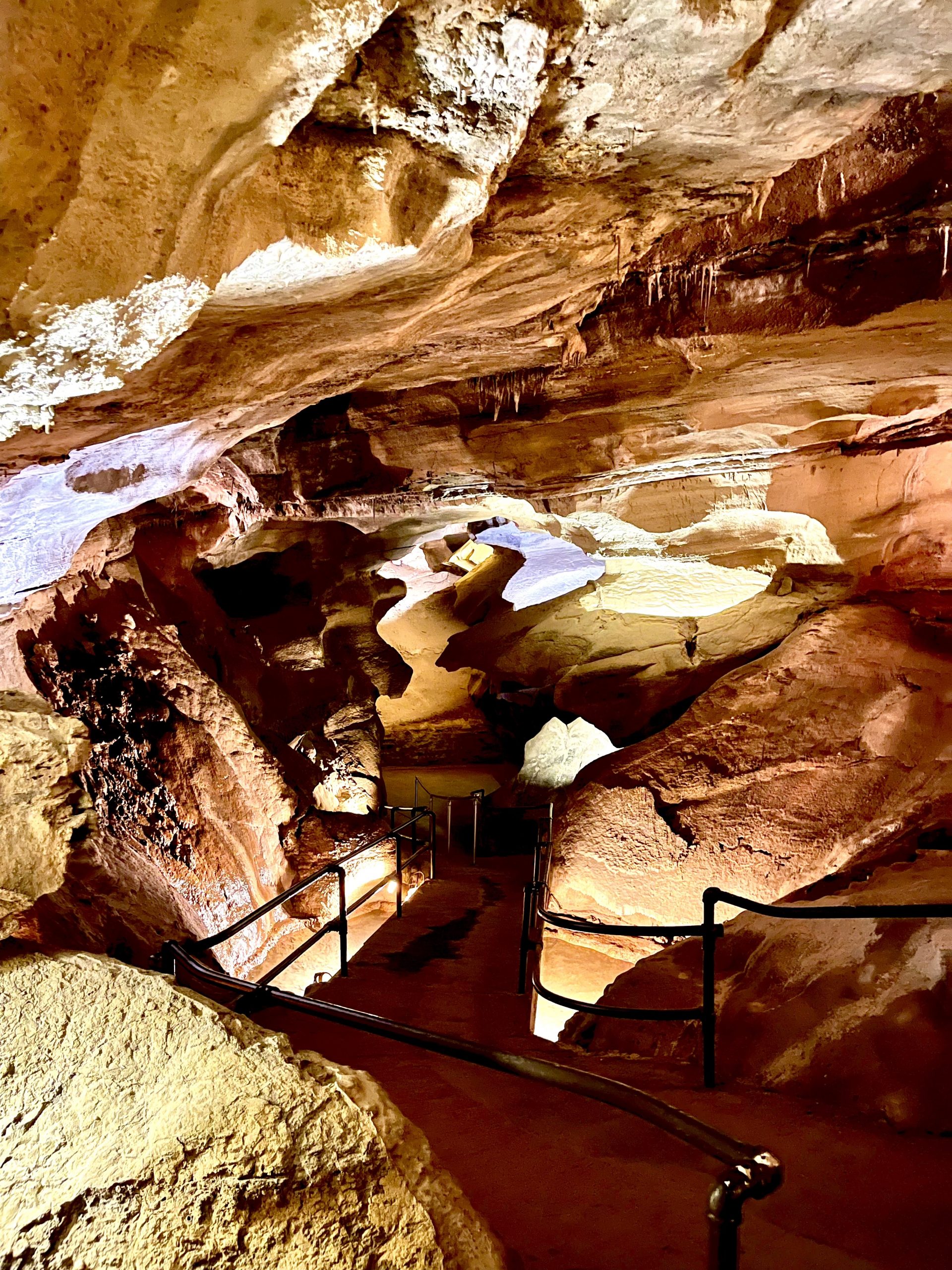 Inside the cave at Cave of the Winds