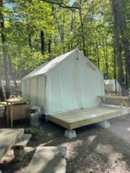 Tentrr canvas tents are available at Tishomingo State Park.