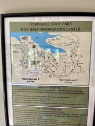 Map of Disc Golf trails at Tombigbee State Park, MS